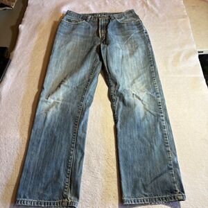 Polo Ralph Lauren Mens 32x29 Blue Wash Denim Jeans Straight Leg Cotton Casual